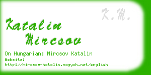 katalin mircsov business card